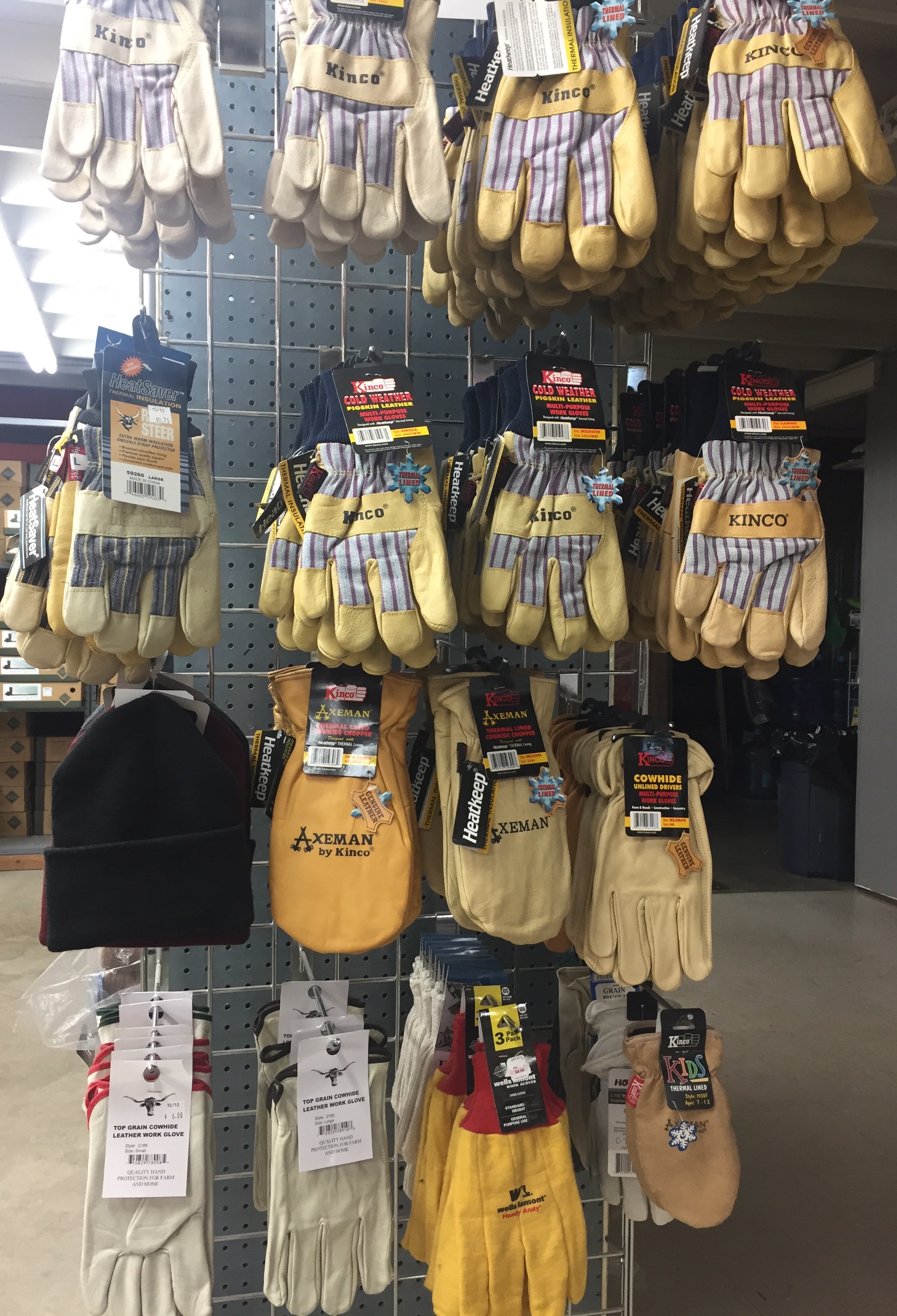 Work Apparel - hats and gloves